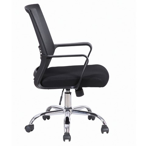 Офисное кресло Brabix Daily MG-317 (с подлокотниками, хром, черное) 531833 в Орле - изображение 1