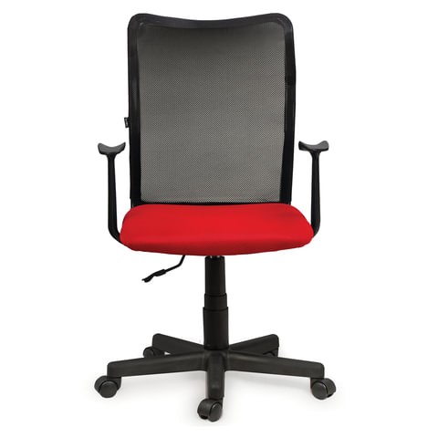 Офисное кресло Brabix Spring MG-307 (с подлокотниками, комбинированное красное/черное TW) в Орле - изображение 2