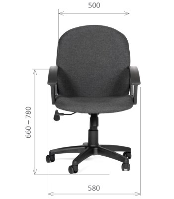 Офисное кресло CHAIRMAN 681 Ткань C-3 черное в Орле - изображение 1