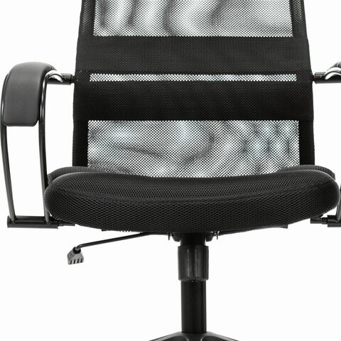 Кресло Brabix Premium Stalker EX-608 PL (ткань-сетка/кожзам, черное) 532090 в Орле - изображение 10