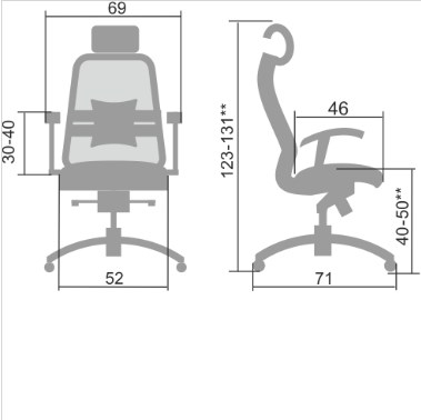 Компьютерное кресло Samurai S-3.04, серый в Орле - изображение 4