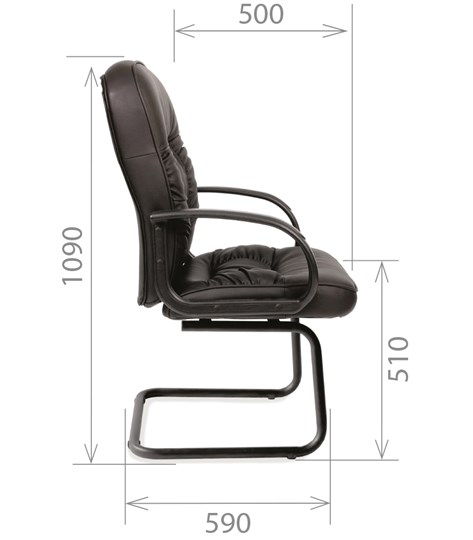 Офисное кресло CHAIRMAN 416V экокожа черная в Орле - изображение 2
