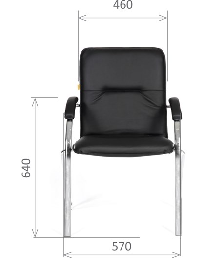 Кресло CHAIRMAN 850 Экокожа Terra 118 черная в Орле - изображение 1