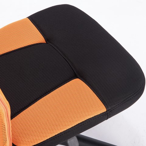 Кресло офисное Brabix Smart MG-313 (без подлокотников, комбинированное, черное/оранжевое) 531844 в Орле - изображение 8