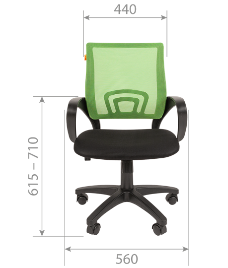 Кресло офисное CHAIRMAN 696 black Сетчатый акрил DW63 темно-серый в Орле - изображение 1