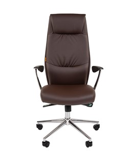 Кресло офисное CHAIRMAN Vista Экокожа премиум коричневая (vista) в Орле - предосмотр 3