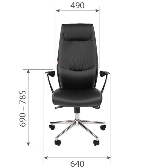 Кресло офисное CHAIRMAN Vista Экокожа премиум коричневая (vista) в Орле - изображение 5
