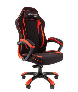 Кресло игровое CHAIRMAN GAME 28 Полиэстер комбинированная ткань красный/черный в Орле
