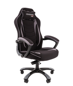 Кресло игровое CHAIRMAN GAME 28 Полиэстер комбинированная ткань серый/черный в Орле