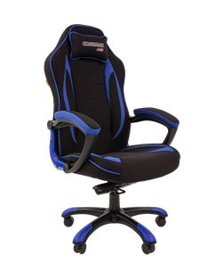 Кресло игровое CHAIRMAN GAME 28 Полиэстер комбинированная ткань синий/черный в Орле