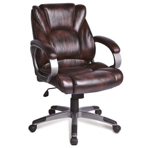 Кресло офисное Brabix BRABIX "Eldorado EX-504", экокожа, коричневое, 530875 в Орле