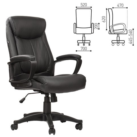 Компьютерное кресло BRABIX "Enter EX-511", экокожа, черное, 530859 в Орле - изображение 1
