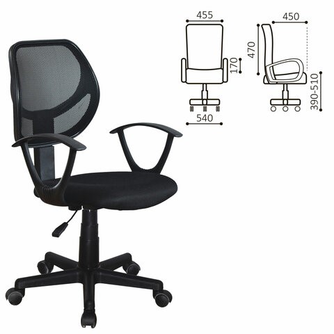 Кресло Brabix Flip MG-305 (ткань TW, черное) 531952 в Орле - изображение 9
