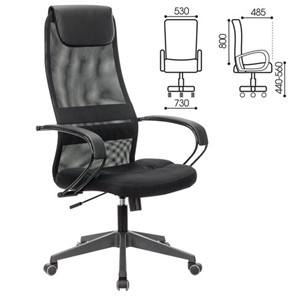 Кресло Brabix Premium Stalker EX-608 PL (ткань-сетка/кожзам, черное) 532090 в Орле - предосмотр 11