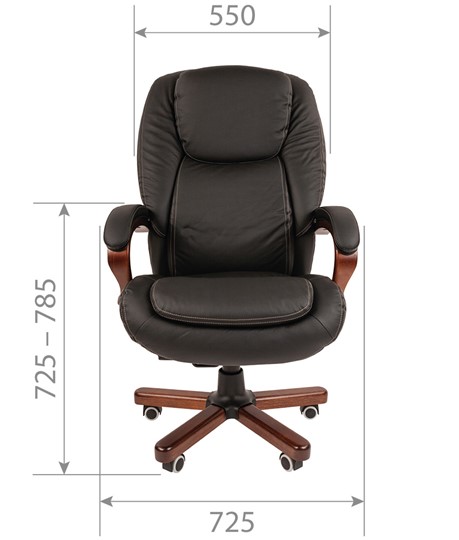 Офисное кресло CHAIRMAN 408 кожа черная в Орле - изображение 1