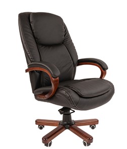 Офисное кресло CHAIRMAN 408 кожа черная в Орле - предосмотр