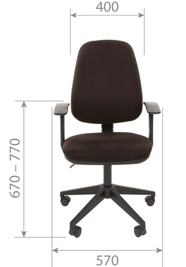 Компьютерное кресло CHAIRMAN 661 Ткань стандарт 15-21 черная в Орле - изображение 3