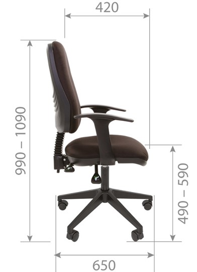 Компьютерное кресло CHAIRMAN 661 Ткань стандарт 15-21 черная в Орле - изображение 4