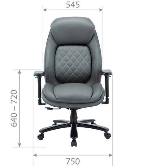 Кресло для руководителя CHAIRMAN CH403, серый, эко кожа в Орле - изображение 3