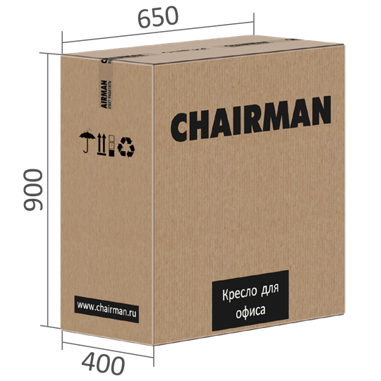Кресло для руководителя CHAIRMAN CH403, серый, эко кожа в Орле - изображение 5