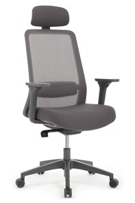 Кресло компьютерное Design WORK W-218C, Серый пластик/Серая сетка в Орле