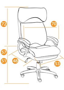 Кресло компьютерное DUKE флок/ткань, серый/серый, 29/TW-12 арт.14039 в Орле - предосмотр 27