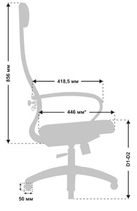 Кресло офисное МЕТТА B 1m 5/K116, Основание 17833 светло-коричневый в Орле - предосмотр 3