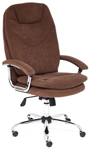 Кресло компьютерное SOFTY LUX флок, коричневый, арт.13595 в Орле