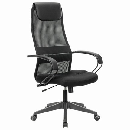 Кресло Brabix Premium Stalker EX-608 PL (ткань-сетка/кожзам, черное) 532090 в Орле - изображение