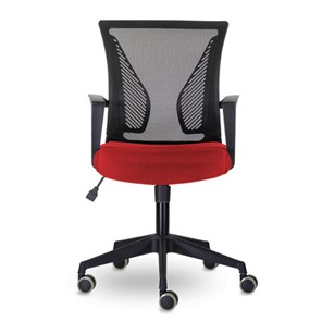 Кресло компьютерное Brabix Wings MG-309 (пластик черный, сетка, черное/красное) 532014 в Орле