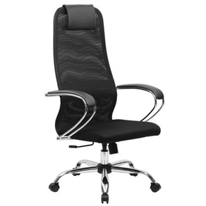 Офисный стул BRABIX PREMIUM "Ultimate EX-800" хром, плотная двойная сетка Х2, черное, 532911 в Орле