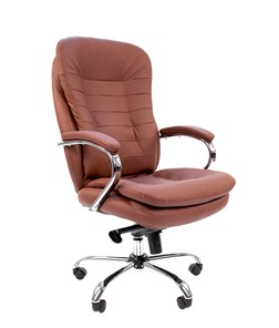 Кресло офисное CHAIRMAN 795 кожа, цвет коричневый в Орле