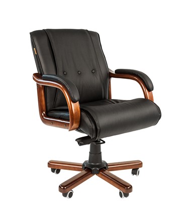 Компьютерное кресло CHAIRMAN 653M кожа черная в Орле - изображение