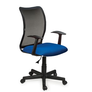 Офисное кресло Brabix Spring MG-307 (с подлокотниками, комбинированное синее/черное TW) в Орле - предосмотр