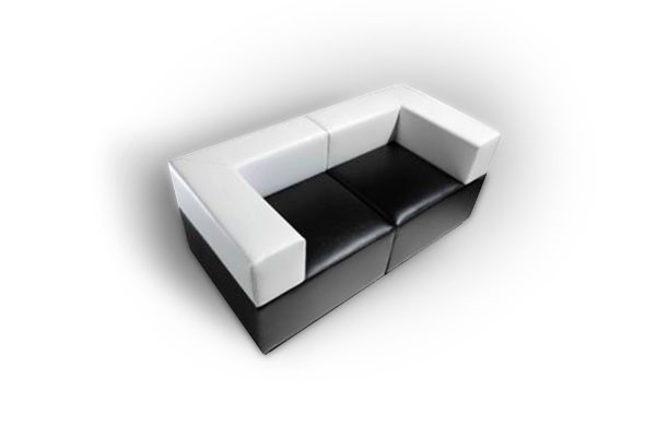 Офисный диван мягкий Октава, 2-х местный, экокожа премиум / черная CN1114 в Орле - изображение 5