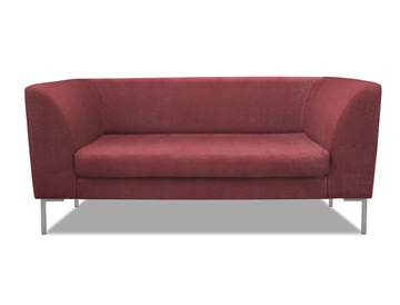 Офисный диван мягкий Сиеста 2-местный, ткань Сахара / красная С30 в Орле