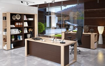 Кабинет руководителя ALTO с высоким шкафом для одежды, низким для документов и журнальным столиком в Орле - предосмотр 3