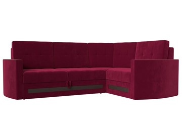 Угловой раскладной диван Белла, Бордовый (Микровельвет) в Орле