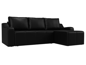 Угловой диван для гостиной Элида, Черный (экокожа) в Орле