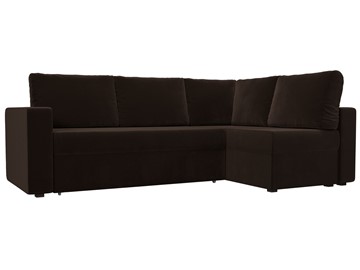 Угловой диван для гостиной Оливер, Коричневый (микровельвет) в Орле
