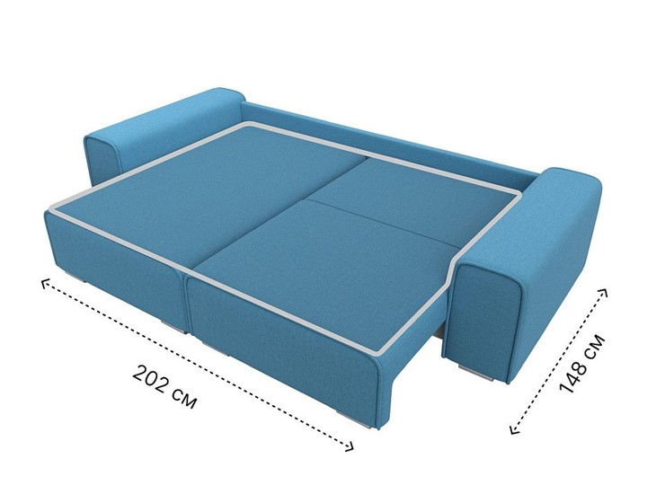Угловой диван Лига-029, Амур голубой (Рогожка) в Орле - изображение 9