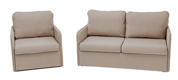 Мебельный набор Амира бежевый диван + кресло в Орле