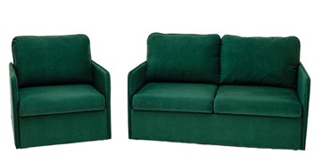Комплект мебели Амира зеленый диван + кресло в Орле