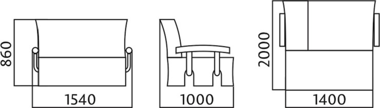 Диван прямой Аккордеон с боковинами, спальное место 1400 в Орле - изображение 4