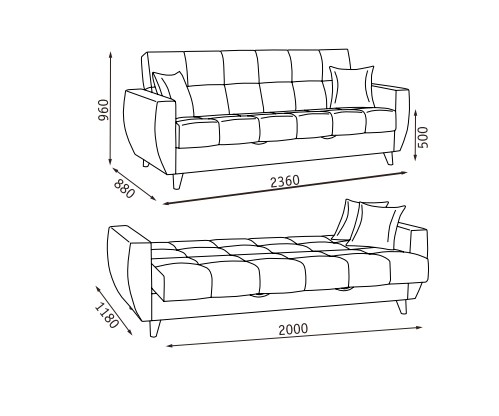 Прямой диван Бетти  2 БД в Орле - изображение 22