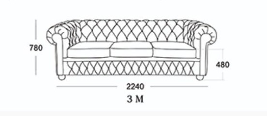 Прямой диван Честер 3М (седафлекс) в Орле - изображение 9