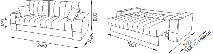 Прямой диван Камелот 4 (НПБ) в Орле - изображение 6