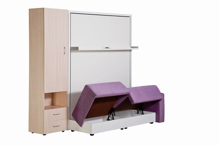 Диван Кровать-трансформер Smart (ШЛ+КД 1400+ШП), 2 шкафа, без подлокотников в Орле - изображение 4