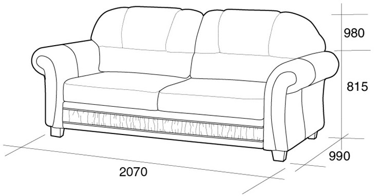 Прямой диван София 3Т в Орле - изображение 4