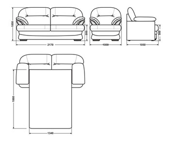 Прямой диван Квин 6 БД и 1 кресло в Орле - предосмотр 5